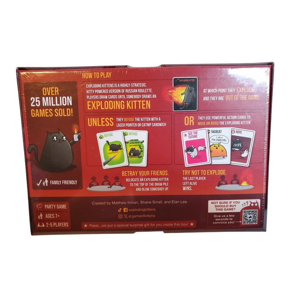 Exploding Kitten Card Game - Original Edition - Picture 2 of 2